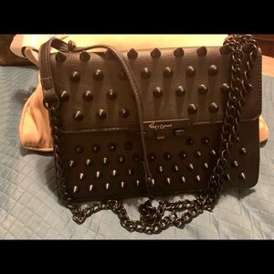 Black studded new purse